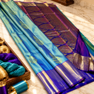 PREMIUM MIX CONTRAST SILK SAREE